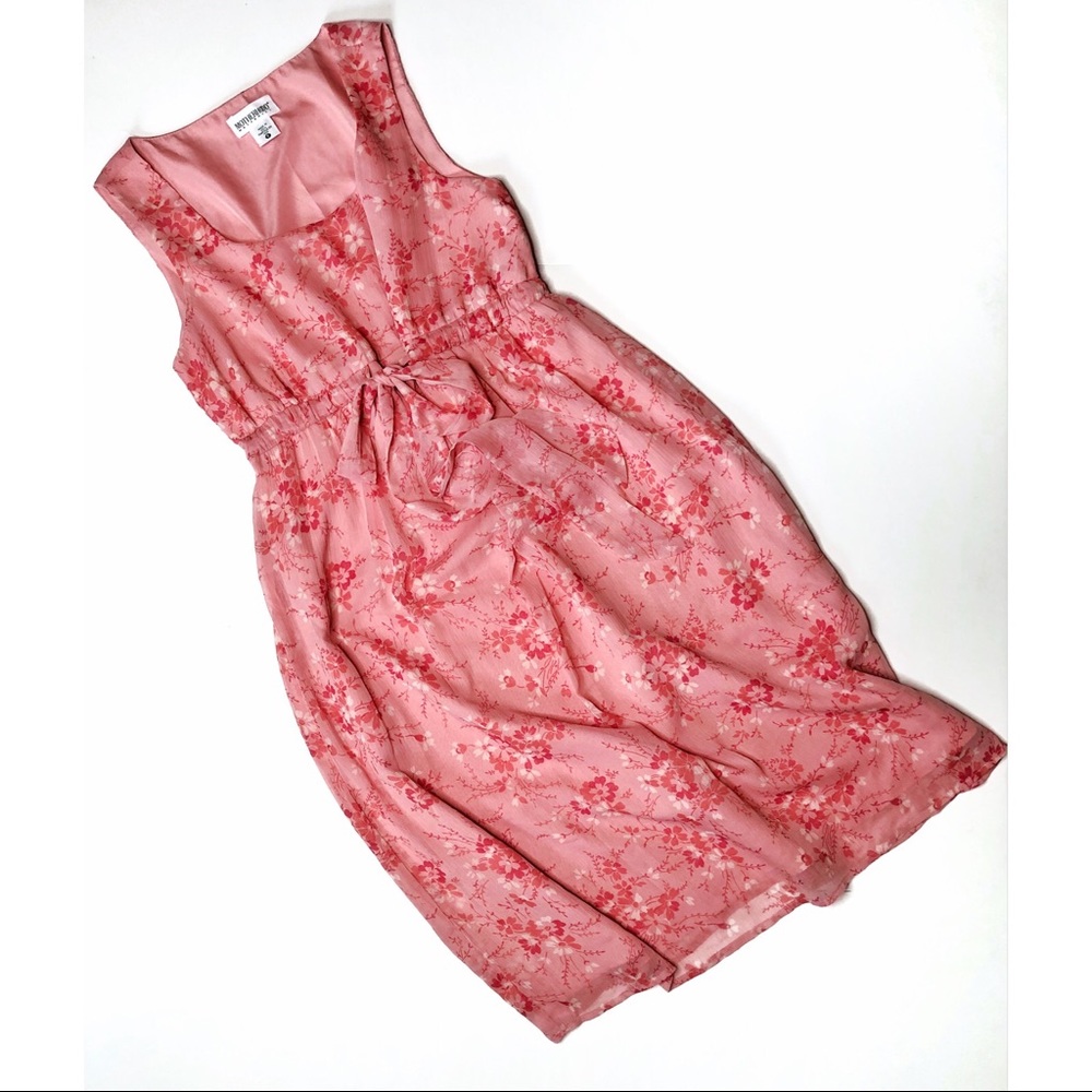 Motherhood Maternity Floral Tie Tank Dress